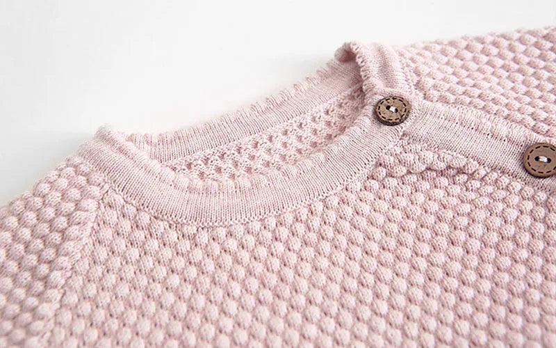 Doux Cocoon – Ensemble Tricot Bébé (Pull + Pantalon)