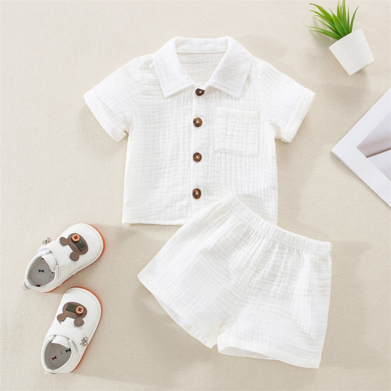 Ensemble Douce Aventure – Chemisette & Short en Coton-Lin