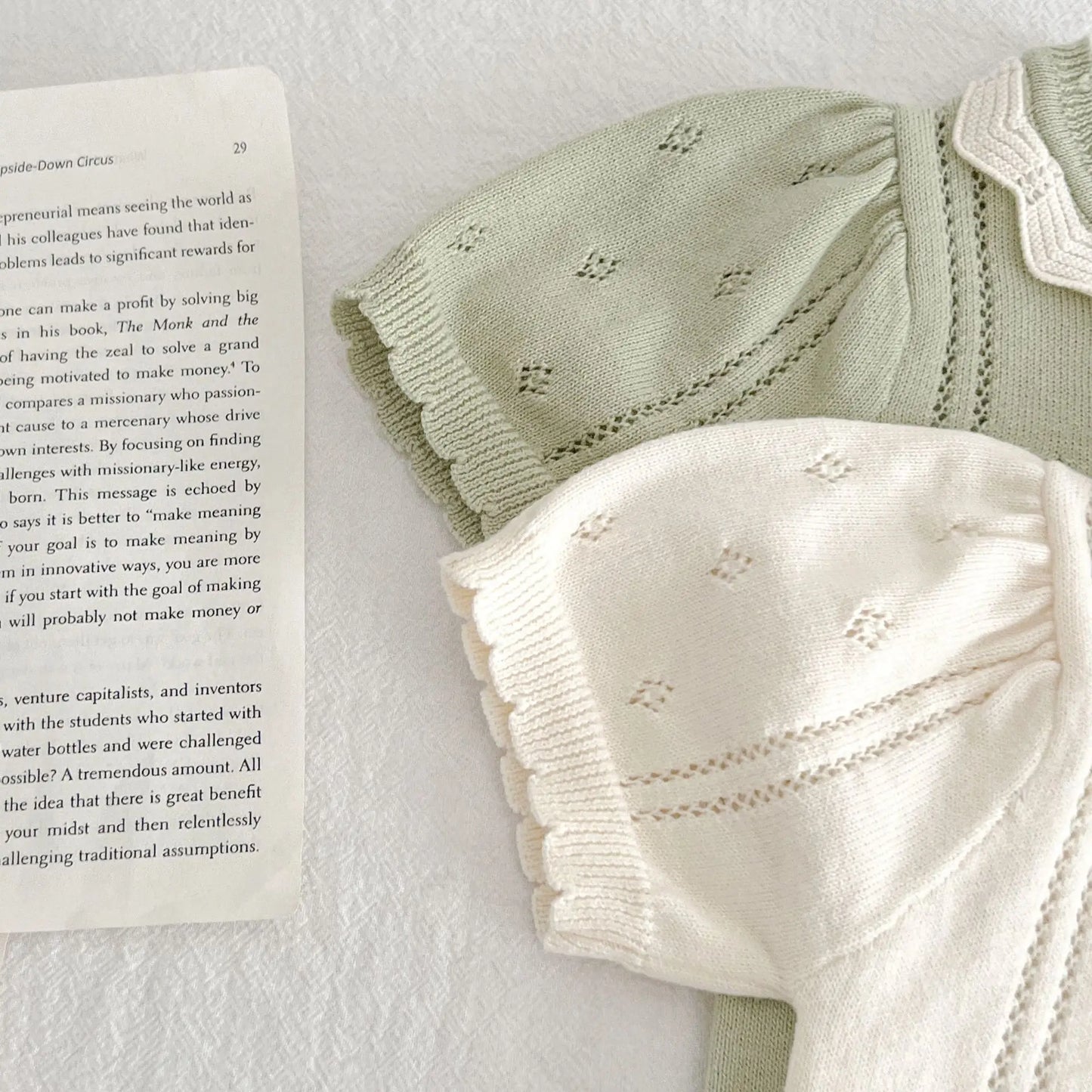 Petit duo tricoté – Ensemble été en maille ajourée