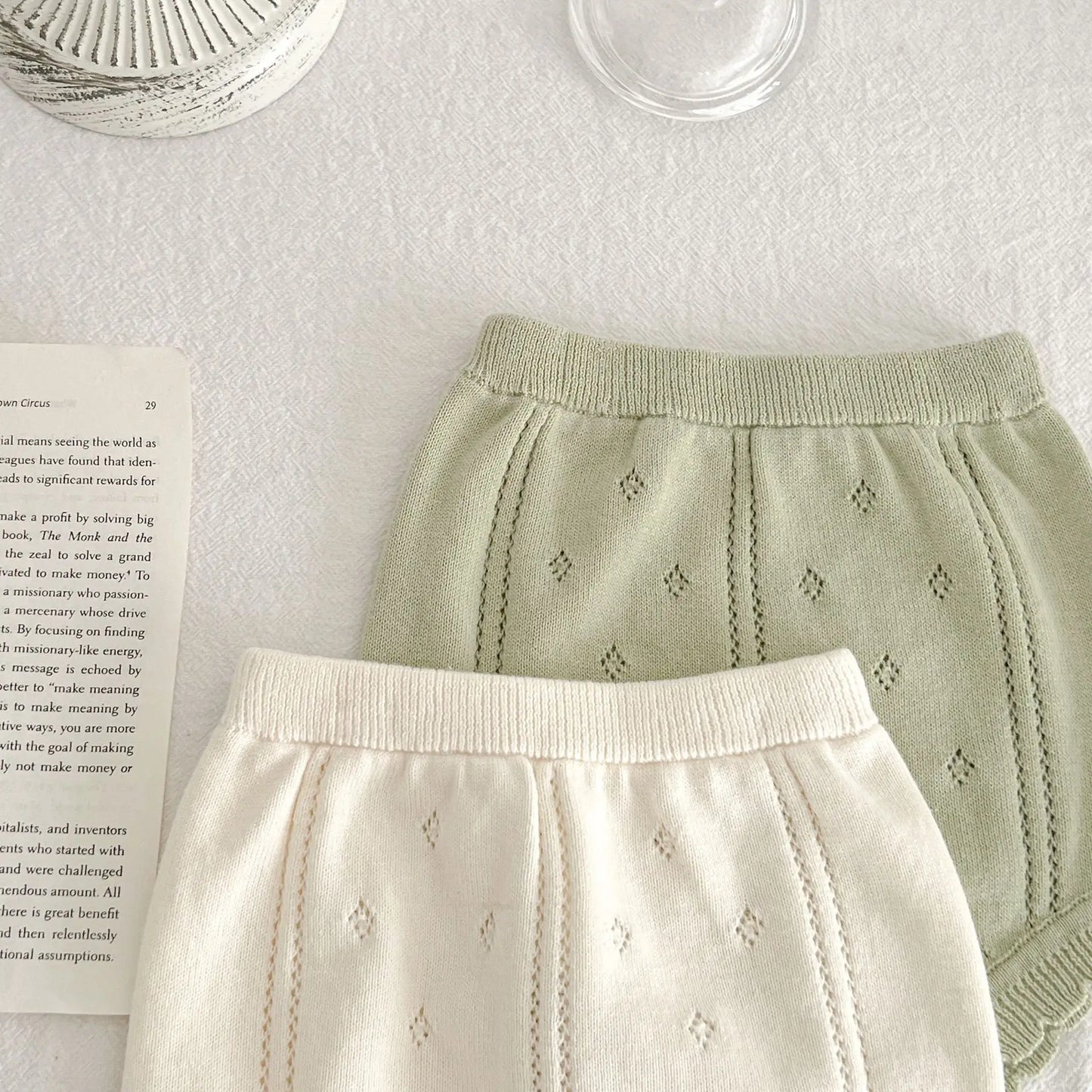 Petit duo tricoté – Ensemble été en maille ajourée