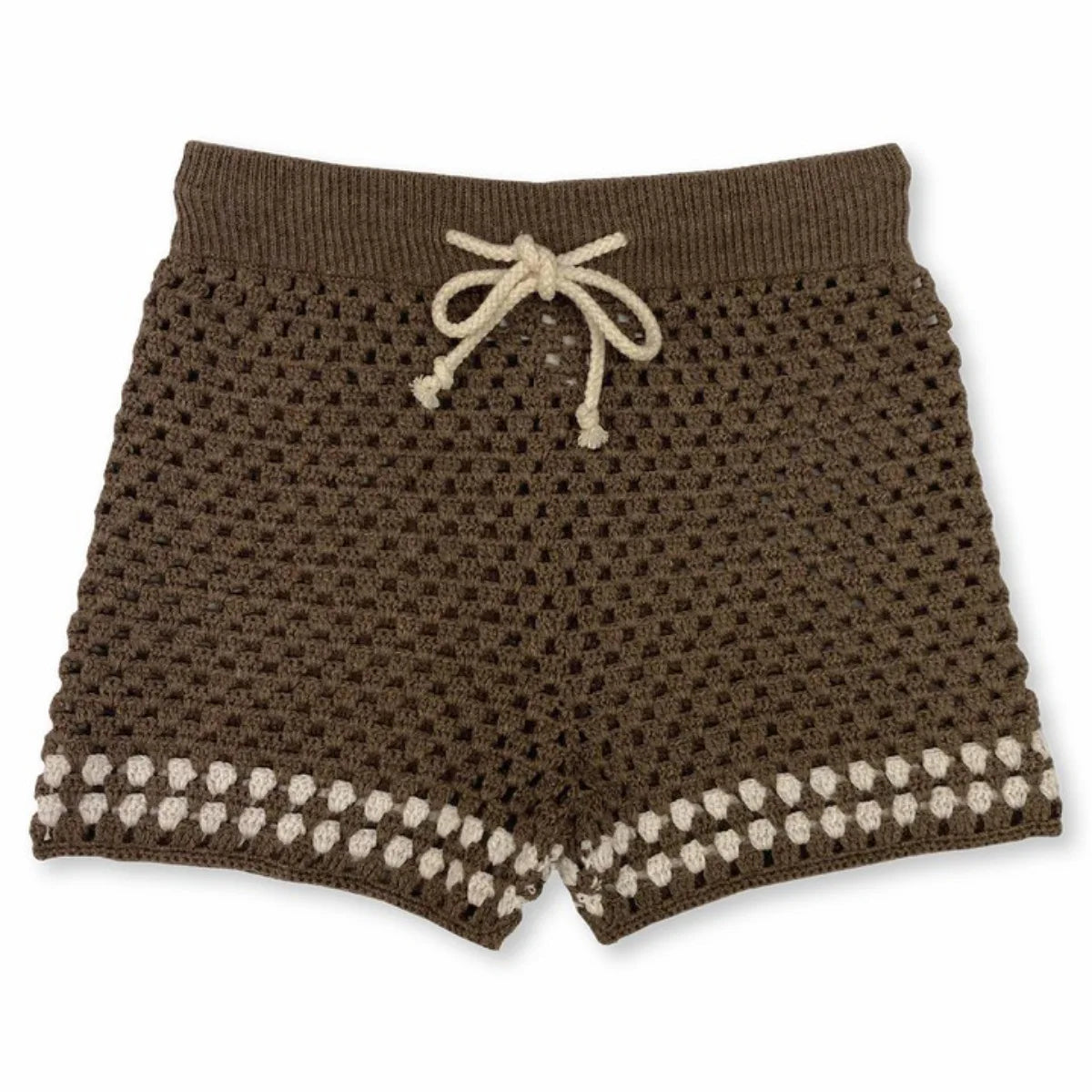 Petit Ensemble Tricoté Plage Douce – Haut et Short à Mailles Aérées
