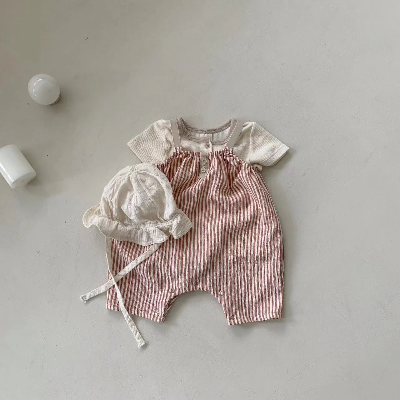 Combinaison rayée Petite Chipie bretelles