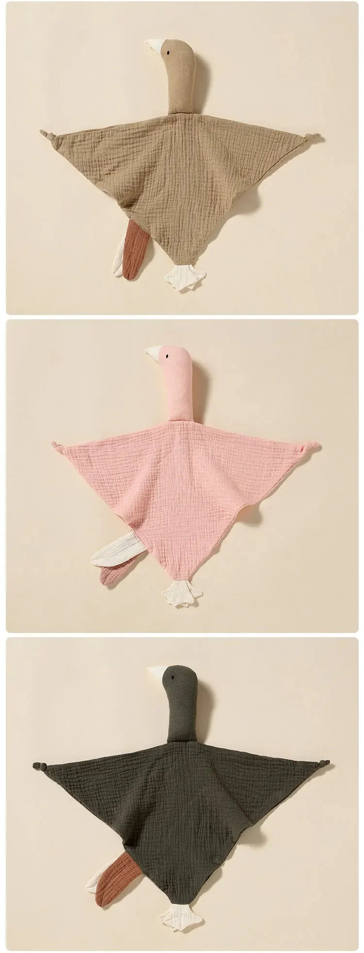 Gabin l’Oie – Doudou Câlin en Coton Muslin