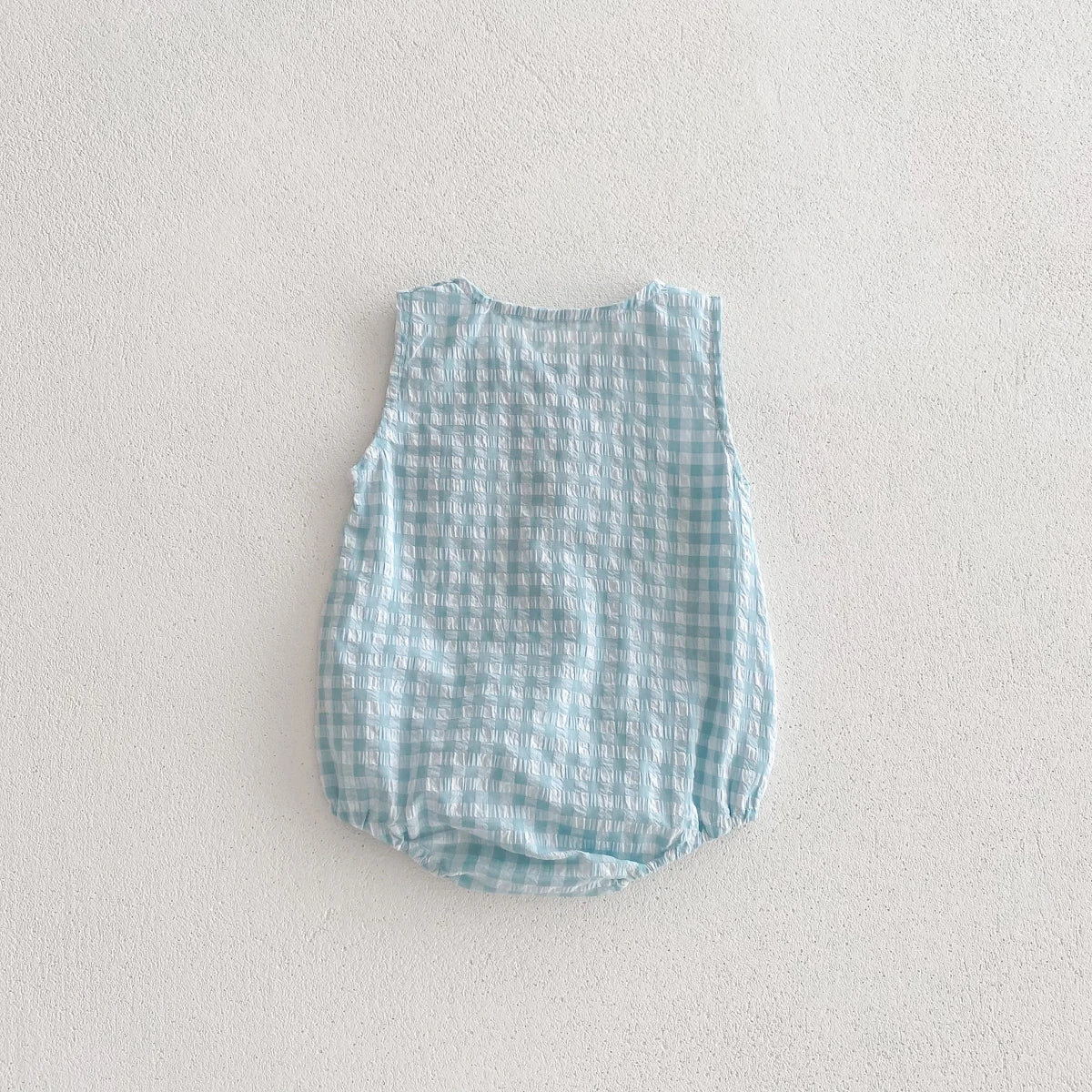 Barboteuse en Coton Vichy sans manches