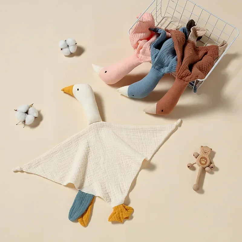 Gabin l’Oie – Doudou Câlin en Coton Muslin