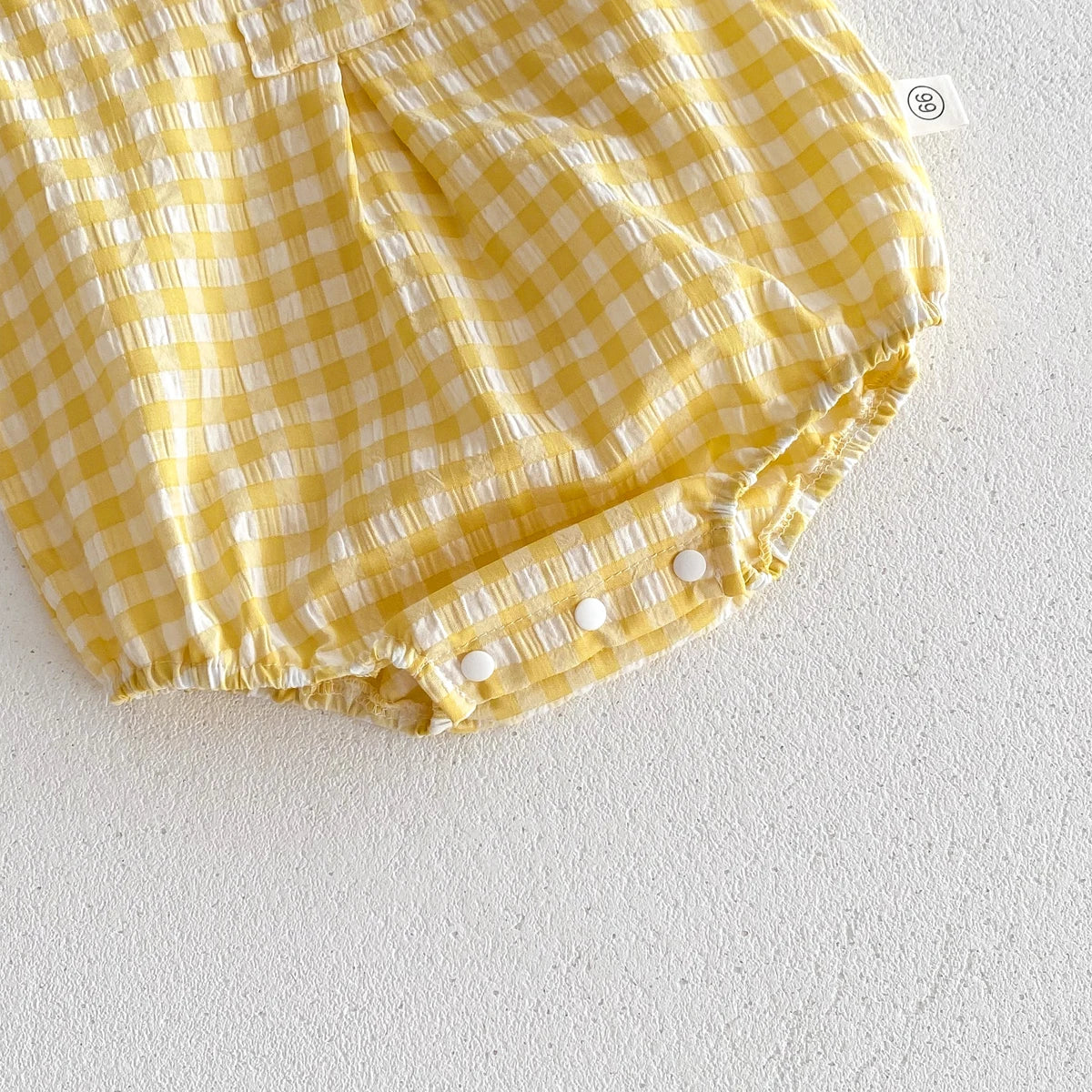 Barboteuse en Coton Vichy sans manches