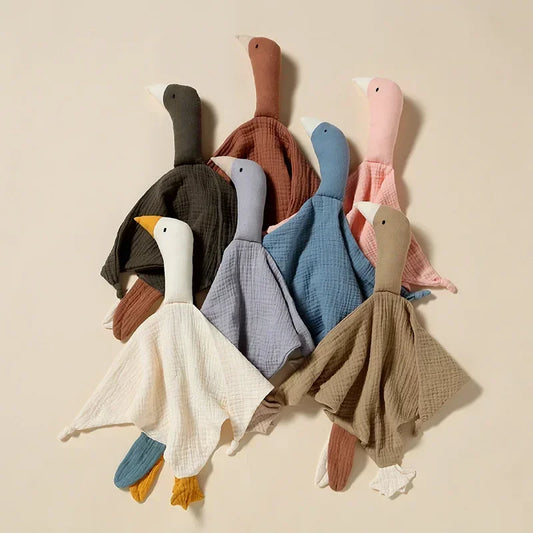 Gabin l’Oie – Doudou Câlin en Coton Muslin
