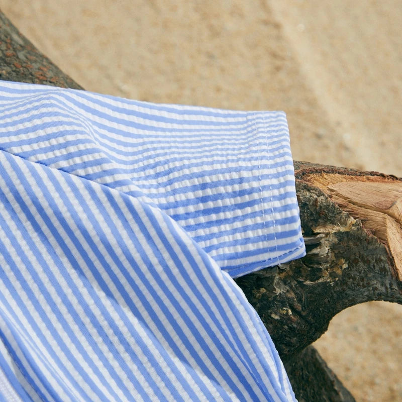 Ensemble de Bain Petit Marin – Rayé avec Chapeau (Anti-UV)