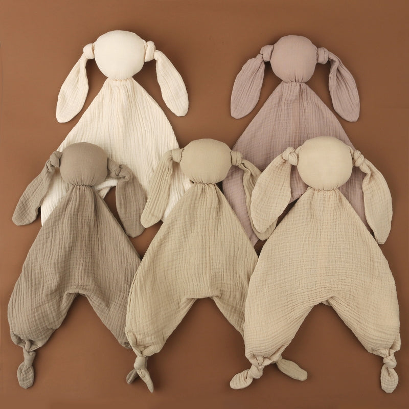 Lapinou d’Amour – Doudou Apaisant en Coton Muslin