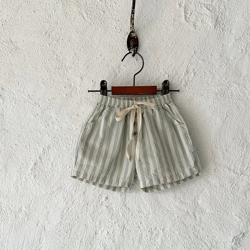 Short Rayé Vintage – Boutonné & Douillet (0 à 24 mois)